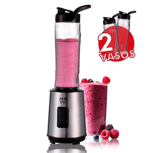 BATIDORA MUVIP MV0527 SMOOTHIE 300W + 2 VASOS 0.6L